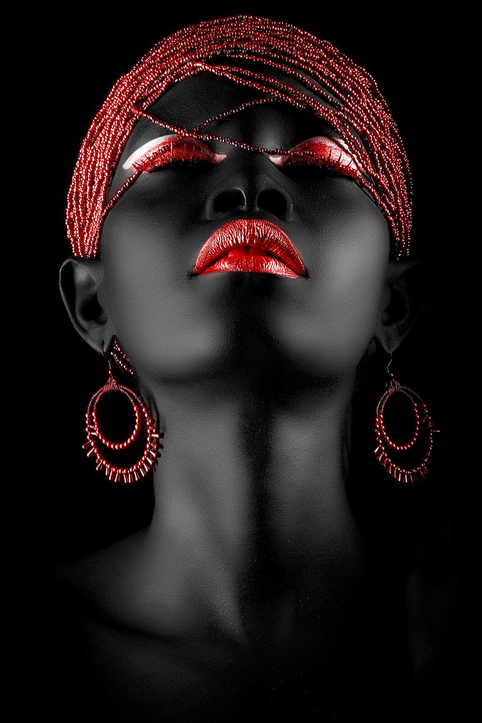 African Woman Wall Art Canvas. Living Room Abstract Photo Art Canvas. Black Beauty Designer Art. Modern Home Decor Art. WickedYo.